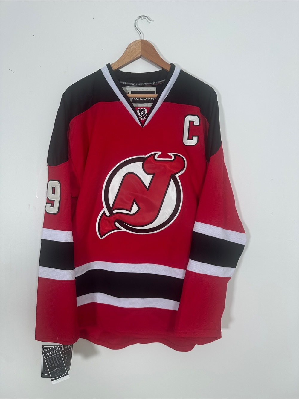 Zach Parise Reebok New Jersey Devils Captain Hockey Jersey NWT